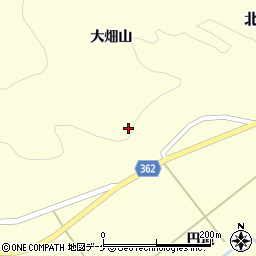 山形県酒田市北俣大畑山周辺の地図