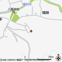 岩手県一関市真柴境田周辺の地図