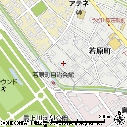 山形県酒田市若原町周辺の地図