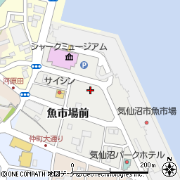 宮城県気仙沼市魚市場前周辺の地図