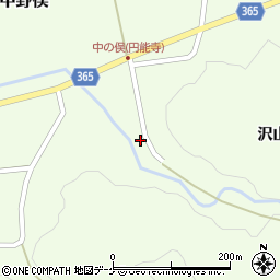 山形県酒田市中野俣沢山42周辺の地図