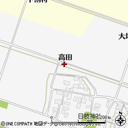 山形県酒田市大野新田（高田）周辺の地図