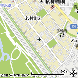 三洋塗料販売株式会社　若竹町支店周辺の地図