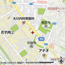 鶴岡信用金庫若竹町支店周辺の地図