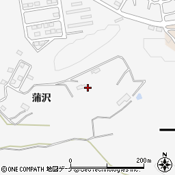 岩手県一関市真柴蒲沢周辺の地図