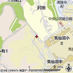 宮城県気仙沼市笹が陣2-3周辺の地図
