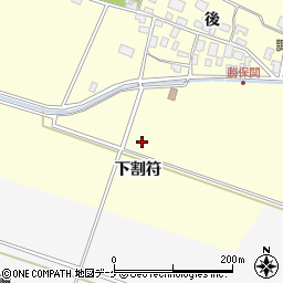 山形県酒田市勝保関下割符周辺の地図