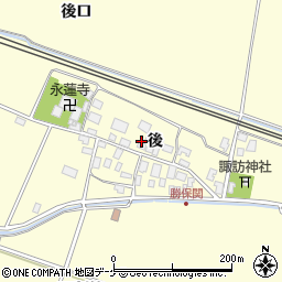山形県酒田市勝保関後周辺の地図