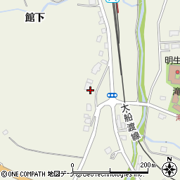 岩手県一関市滝沢館下周辺の地図