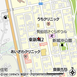 葬祭会館　東新城偲泉遺族控室周辺の地図