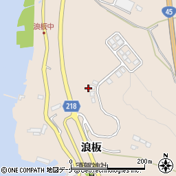 宮城県気仙沼市浪板周辺の地図