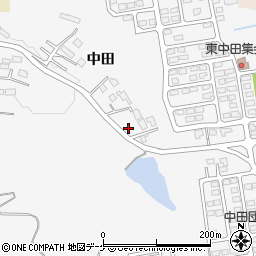 岩手県一関市真柴中田周辺の地図