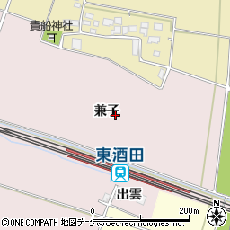山形県酒田市大町兼子周辺の地図