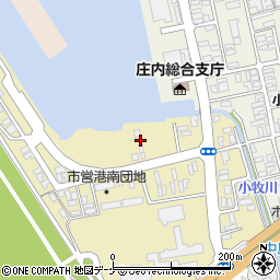山形県酒田市入船町周辺の地図