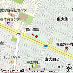 酒田東大町郵便局周辺の地図