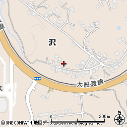 岩手県一関市沢160-46周辺の地図