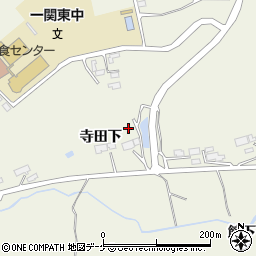 岩手県一関市滝沢寺田下周辺の地図