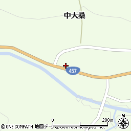 岩手県一関市萩荘中大桑124周辺の地図