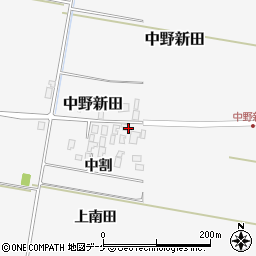 山形県酒田市中野新田周辺の地図