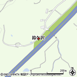 岩手県一関市萩荘鈴ケ沢周辺の地図