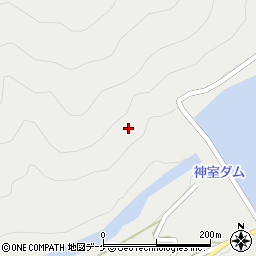 神室ダム周辺の地図