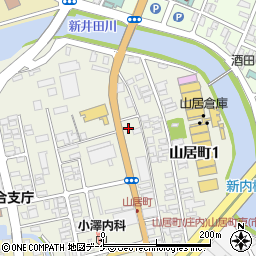 トヨタカローラ山形株式会社　ユーカーセンター　山居町店（Ｕ‐Ｃａｒ）周辺の地図