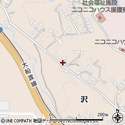 岩手県一関市沢206-7周辺の地図