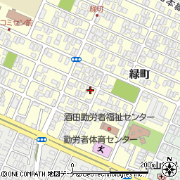 山形県酒田市緑町15-7周辺の地図
