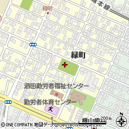山形県酒田市緑町周辺の地図