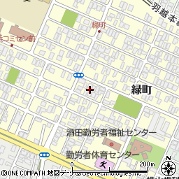 山形県酒田市緑町11周辺の地図
