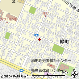 山形県酒田市緑町11-3周辺の地図