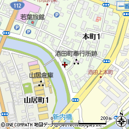 酒田グリーンホテル駐車場周辺の地図