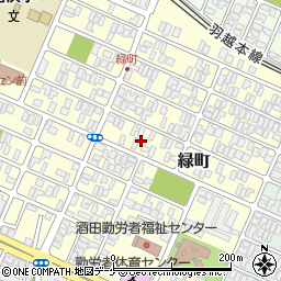 山形県酒田市緑町10周辺の地図