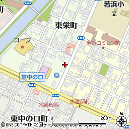 山形県酒田市東栄町12-14周辺の地図