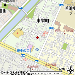 山形県酒田市東栄町12-4周辺の地図