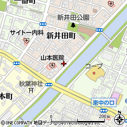 山形県酒田市新井田町11-13周辺の地図
