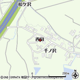 岩手県一関市萩荘西田周辺の地図