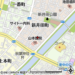 山形県酒田市新井田町11-18周辺の地図