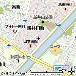 山形県酒田市新井田町11-22周辺の地図