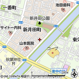 山形県酒田市新井田町11-6周辺の地図