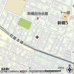 山形県酒田市新橋4丁目12周辺の地図