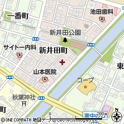 山形県酒田市新井田町11-24周辺の地図