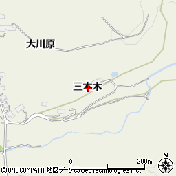 岩手県一関市滝沢三本木周辺の地図