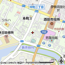 山形県酒田市本町3丁目5-12周辺の地図