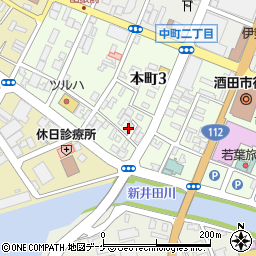 山形県酒田市本町3丁目7-10周辺の地図