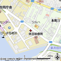 富士鉱油株式会社　酒田支店周辺の地図