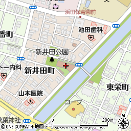 酒田郵便局周辺の地図
