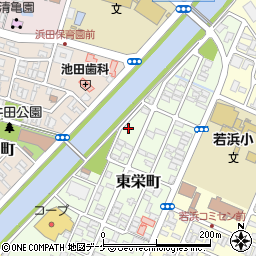 山形県酒田市東栄町4周辺の地図
