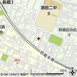 山形県酒田市新橋4丁目6周辺の地図