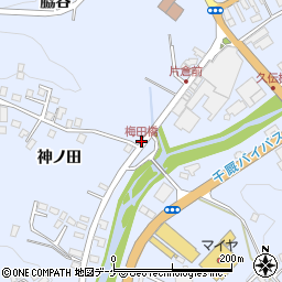 梅田橋周辺の地図